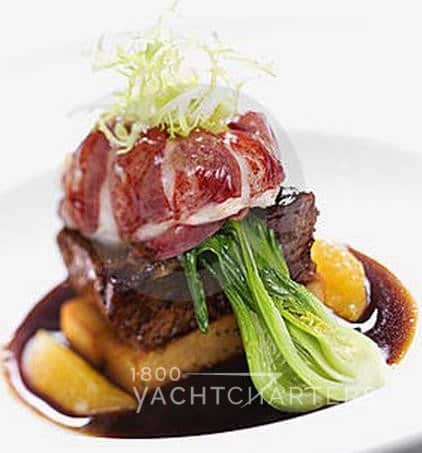 gourmet meals on private luxury yacht charters five star chef