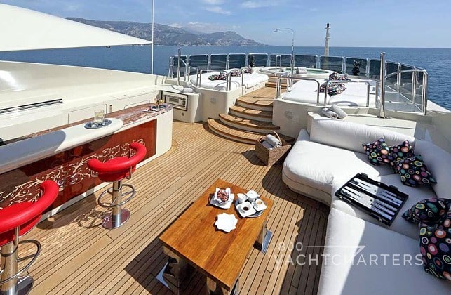 Ulysses superyacht deck that doubles as a cinema