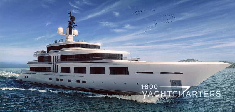 Project Barracuda artist rendering Turquoise Yachts and H2 Yacht Design project