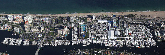 Aerial view of Ft. Lauderdale International Boat Show
